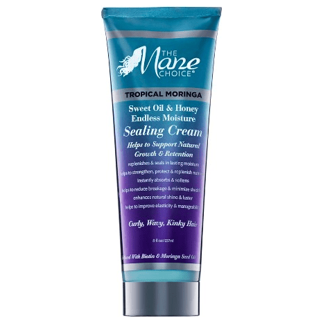 Kinky Curly The Mane Choice Tropical Moringa Sealing Cream 8 oz Hair Sealing Cream Steel Blue