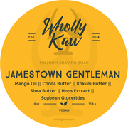 WhollyKaw Wholly Kaw Jamestown Gentleman Shaving Collection Shaving Set Goldenrod Vegan Shaving Soap 4 oz