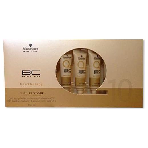 Schwarzkopf Schwarzkopf Bonacure Time Restore - Q10 Scalp Balm - 8 Vials  0.2 Fl. Oz. Hair Treatment Rosy Brown