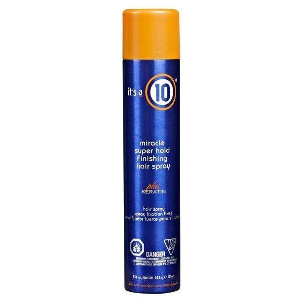 It's A 10 It's a 10 Miracle Super Hold Finishing Hair Spray Plus Keratin 10 oz Hair Spray Tan