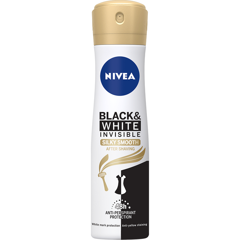 Nivea Nivea Black & White Invisible Silky Smooth Antiperspirant 150 ml Antiperspirant Dark Slate Gray