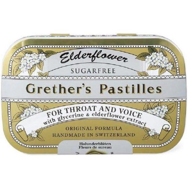 Grether's Pastilles Grether's Pastilles Elderflower Sugar Free 3.75 oz. (44 Lozenges) Lozenges Light Gray