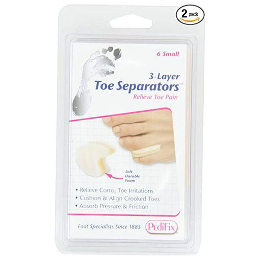 PediFix PediFix 3-layer Toe Separators 6 Count Small Toe Separators Beige