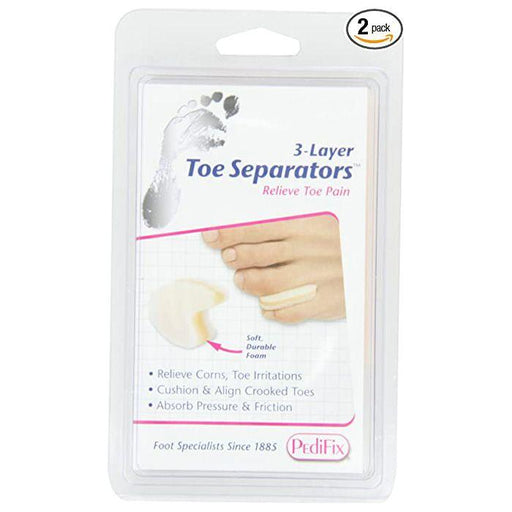 PediFix PediFix 3-Layer Toe Separators 6 count Toe Separators Beige
