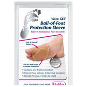PediFix PediFix Visco-Gel Ball of Foot Protection Sleeve-SM-Left Foot Protection Sleeve Light Gray