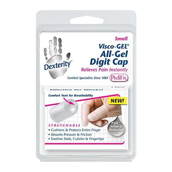 PediFix PediFix Visco Gel Finger Protection Digit Cap Small Each Finger Protection Digit Cap Light Gray