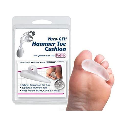 PediFix PediFix Visco-Gel Hammer Toe Cushion Large Left Foot Care Product Light Gray