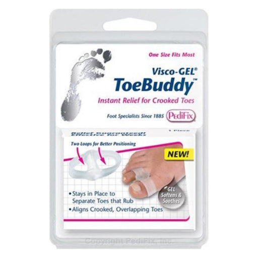 PediFix PediFix Visco-Gel Soft Toe Buddy 1 ea Foot Care Product Light Gray