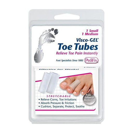 PediFix PediFix Visco-Gel All-Gel Toe/finger Tube - Mixed 2-Count Foot Care Product Light Gray