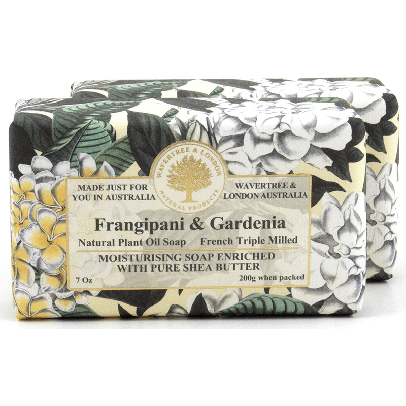 Wavertree & London Wavertree & London Frangipani & Gardenia Australian Natural Luxury Soap Bar 7 Oz Luxury Soap Bar Light Gray
