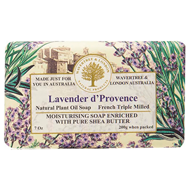 Wavertree & London Wavertree & London Lavender d'Provence Natural Luxury Soap Bar 7 Oz Luxury Soap Bar Light Gray