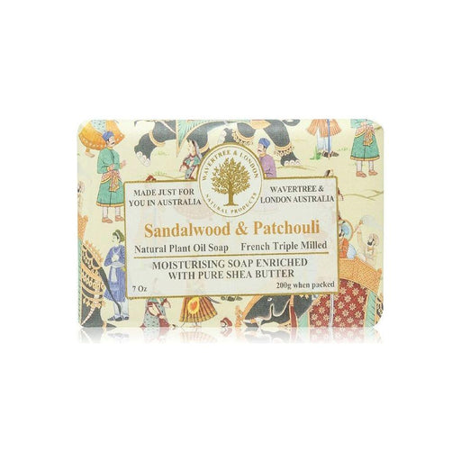 Wavertree & London Wavetree & London Sandalwood & Patchouli French Triple Milled Soap 7oz Bar Soap Light Gray