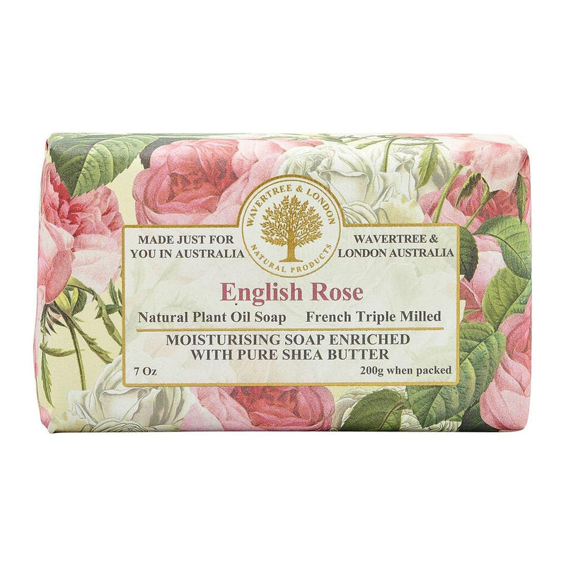 Wavertree & London Wavetree & London English Rose French Triple Milled Soap 7oz Triple Milled Soap Light Gray