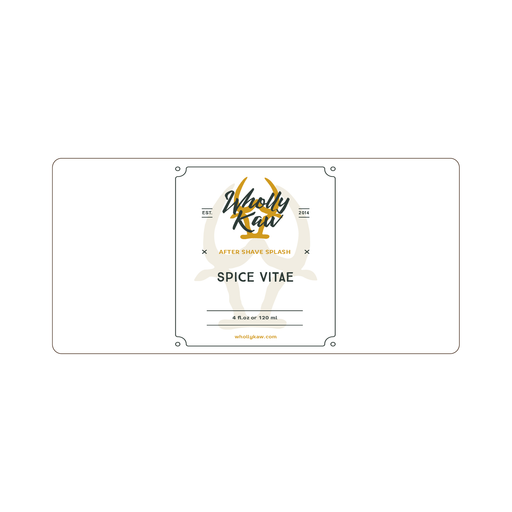 WhollyKaw Wholly Kaw Spice Vitae Shaving Collection Shaving Set Antique White Aftershave Splash 4 oz