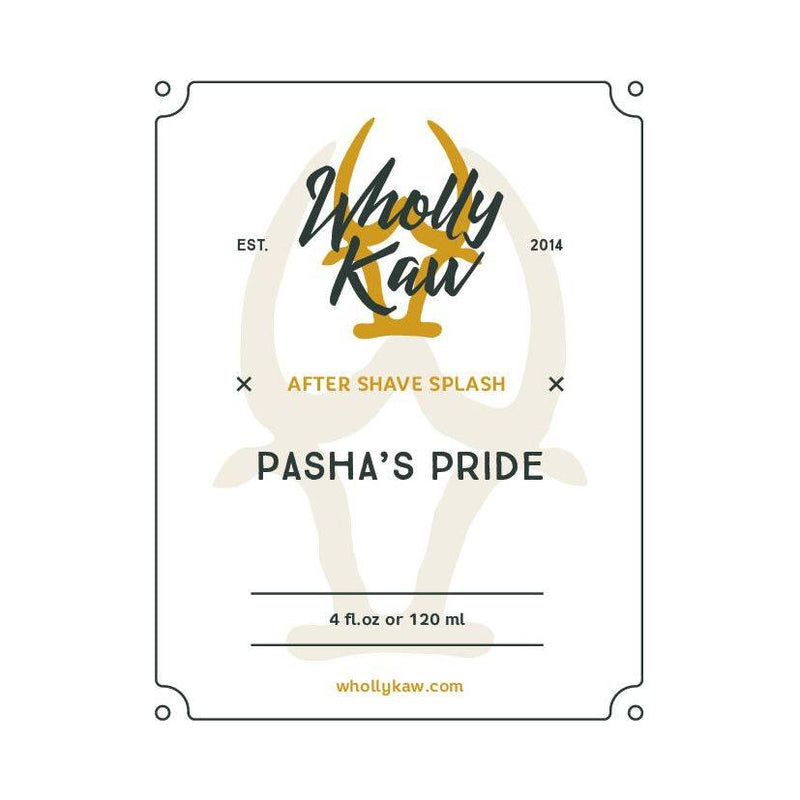 WhollyKaw Wholly Kaw Pasha's Pride Shaving Collection Shaving Set Dark Slate Gray Aftershave Splash 4 oz