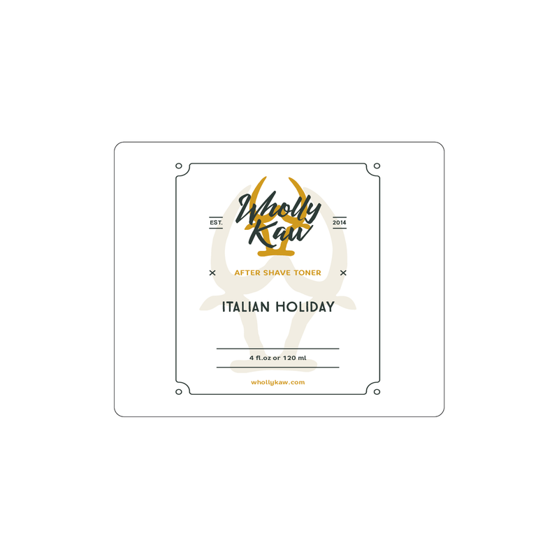 WhollyKaw Wholly Kaw Italian Holiday Shaving Collection Shaving Set Antique White Aftershave Toner 4 oz
