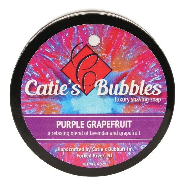 Catie's Bubbles Catie's Bubbles Purple Grapefruit Shaving Collection Shaving Set Pale Violet Red Shaving Soap 4oz