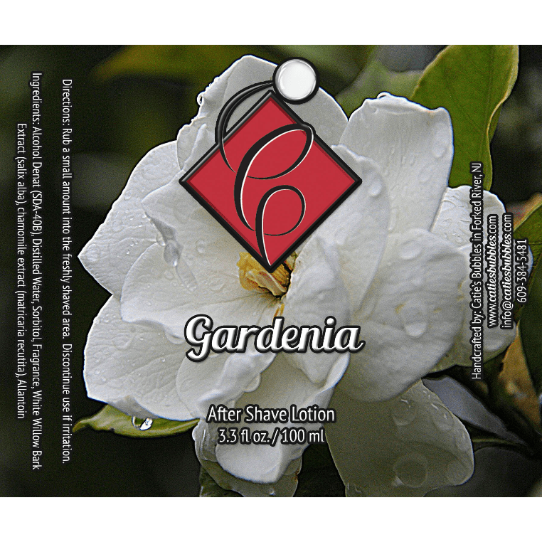 Catie's Bubbles Catie's Bubbles Gardenia Shaving Collection Shaving Set Dark Gray Aftershave 3.3oz