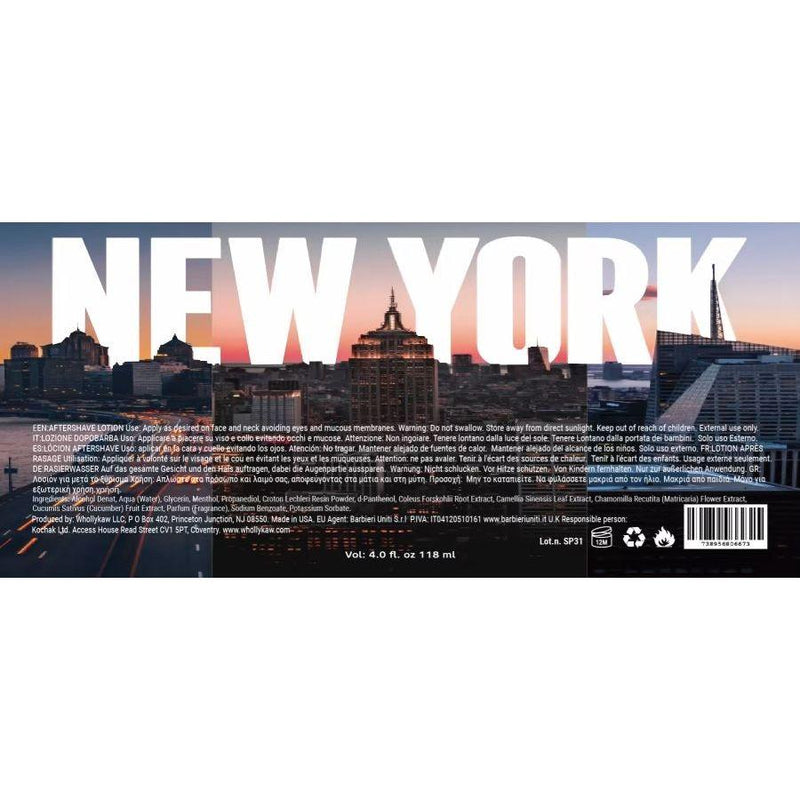 WhollyKaw Wholly Kaw New York Shaving Collection Shaving Set Light Gray Aftershave Splash 4 oz,Aftershave Toner 4 oz