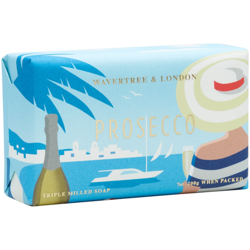 Wavertree & London Wavertree & London Prosecco Luxury Soap Bar 7 Ounces Luxury Soap Bar Light Gray