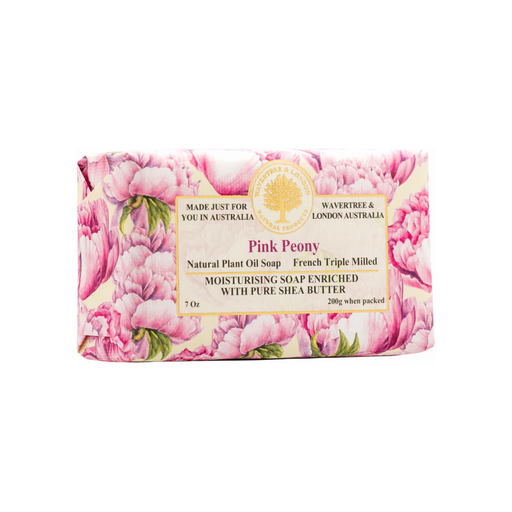 Wavertree & London Wavertree & London Australian Natural Pink Peony Luxury Soap Bar 7 Ounces Luxury Soap Bar Light Gray