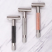 Parker Parker 55SL-RG Rose Gold Semi Slant 3 Piece Safety Razor Safety Razor Light Gray