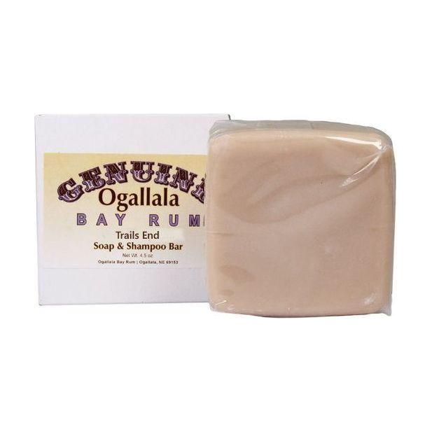 Ogallala Ogallala Bay Rum Trails End Cremy Soap & Shampoo Bar 4.5 Oz Bath Soap & Shampoo Bar Tan