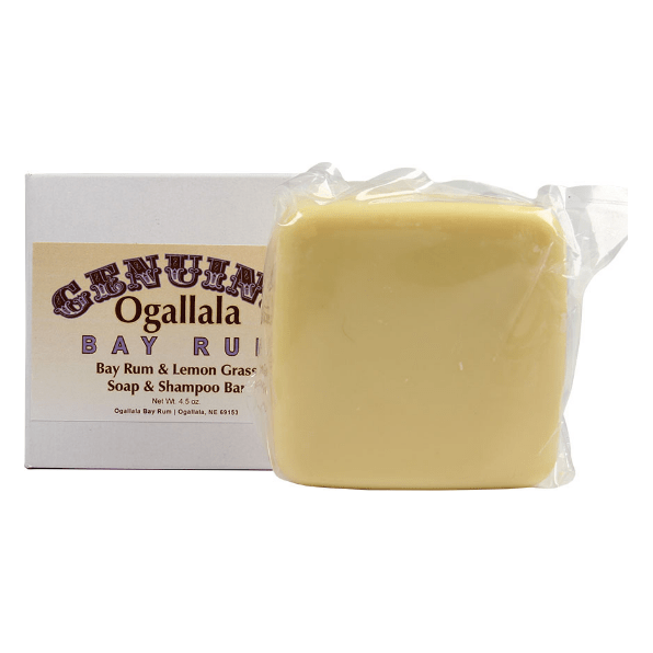 Ogallala Ogallala Bay Rum & Lemon Creamy Soap & Shampoo Bar 4.5 Oz Bath Soap & Shampoo Bar Tan