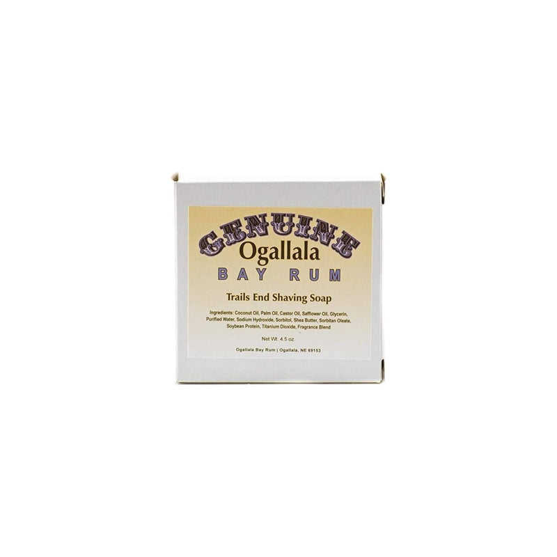 Ogallala Ogallala Bay Rum Trails End Shaving Soap 4.5 Oz Shaving Soap Light Gray