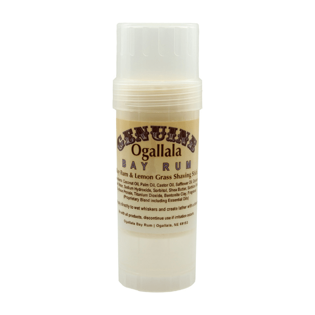 Ogallala Ogallala Bay Rum & Lemon Grass Shaving Stick 2.5 Oz Shaving Stick Light Gray