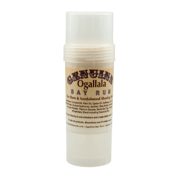 Ogallala Ogallala Bay Rum & Sandalwood Shaving Stick 2.5 Oz Shaving Stick Light Gray