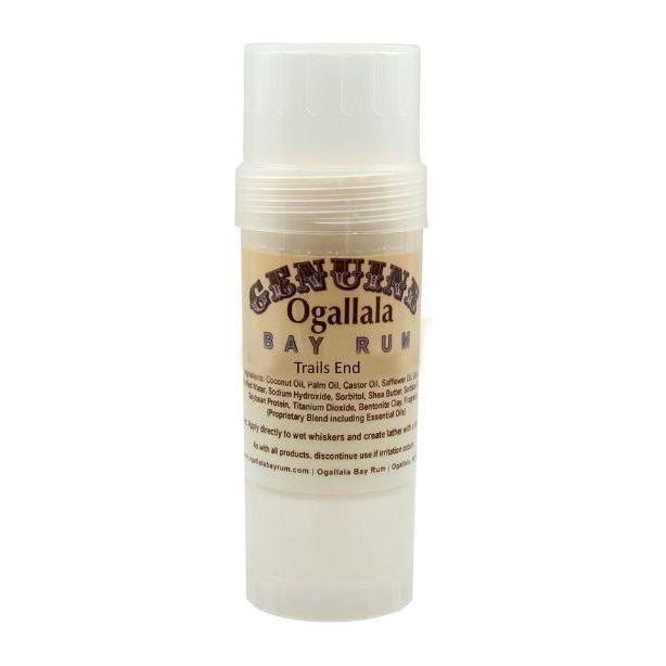 Ogallala Ogallala Bay Rum Trails End Shaving Stick 2.5 Oz Shaving Stick Light Gray