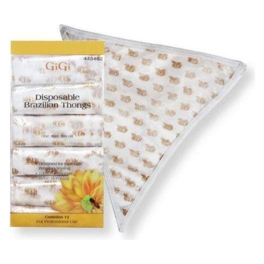 GiGi GiGi Disposable Brazilian Thongs 12 Count Brazilian Thongs Light Gray