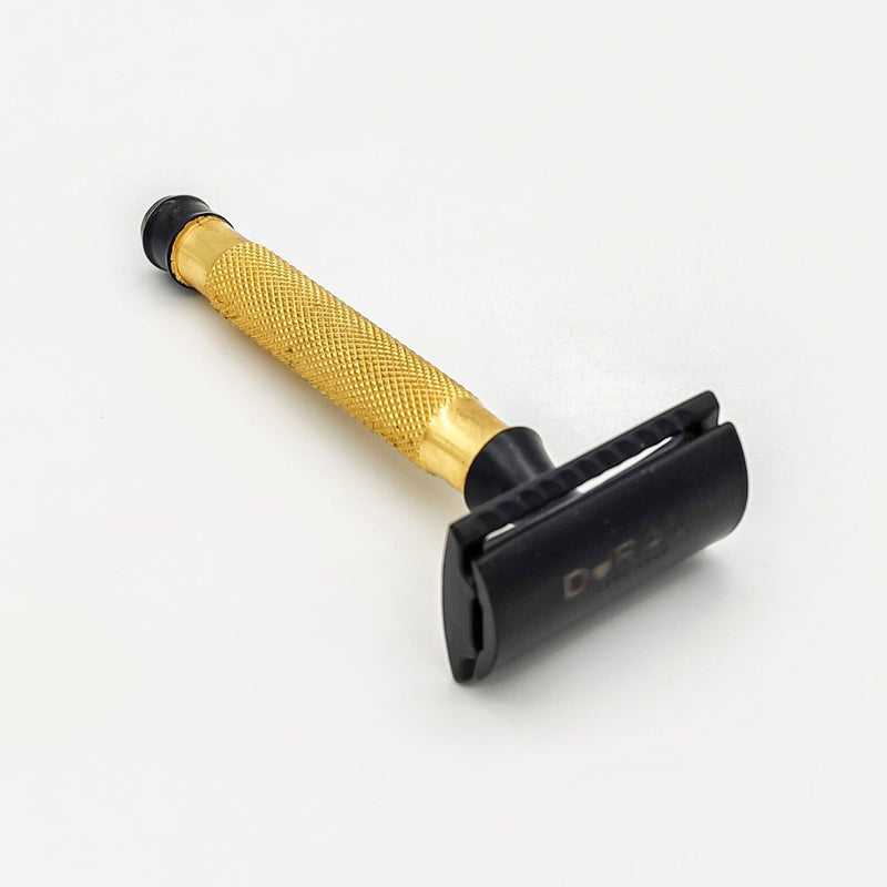 Dural Dural Heavy Stroud Head Double Edge Safety Razor Duty Golden/Black + Pouch Safety Razor White Smoke