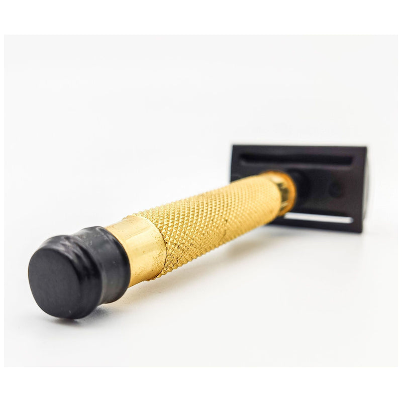 Dural Dural Heavy Stroud Head Double Edge Safety Razor Duty Golden/Black + Pouch Safety Razor White Smoke