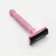 Dural Dural Heavy Stroud Head Double Edge Safety Razor Duty Pink/Black + Pouch Safety Razor White Smoke