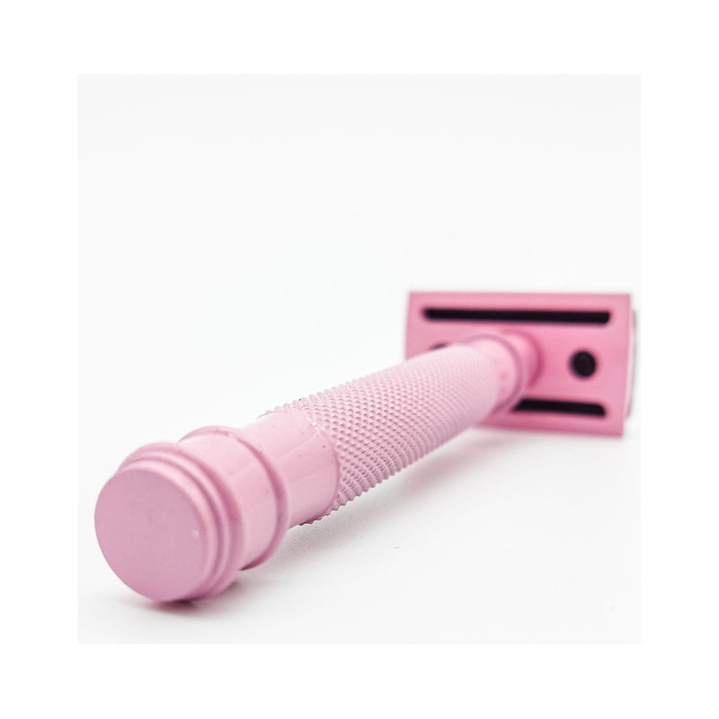 Dural Dural Heavy Stroud Head Double Edge Safety Razor Duty Pink/Black + Pouch Safety Razor White Smoke