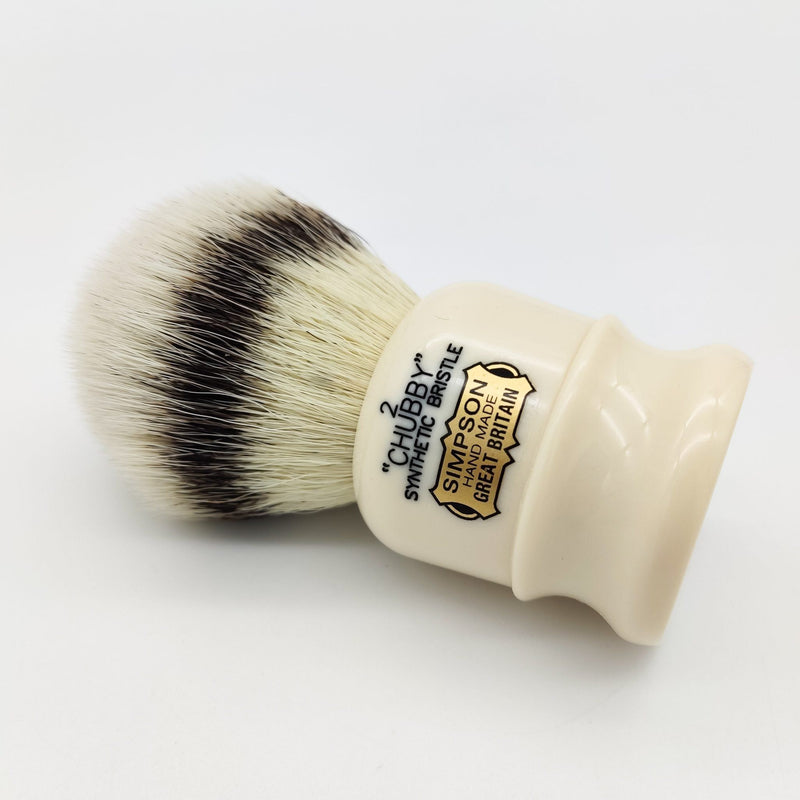 Simpsons Simpsons Chubby 2 Synthetic Badger Hair Shaving Brush Shaving Brush Light Gray