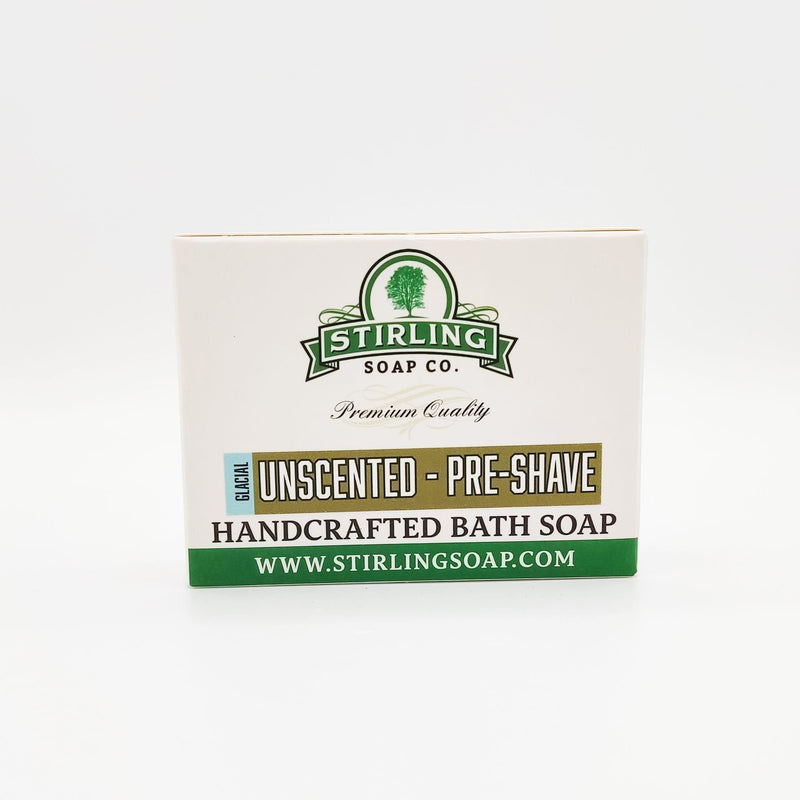 Stirling Soap Co Stirling Soap Co. Glacial Unscented - Pre-Shave Bath Soap 5.5 Oz Pre-Shave Bath Soap White Smoke