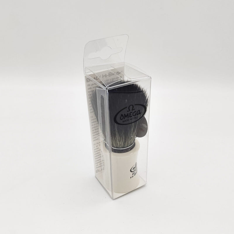 Omega Omega Shaving Brush White 196819 Hi-Brush Synthetic Fibre Shaving Brush Light Gray