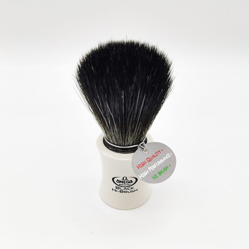 Omega Omega Shaving Brush White 196819 Hi-Brush Synthetic Fibre Shaving Brush White Smoke