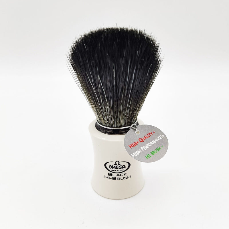 Omega Omega Shaving Brush White 196819 Hi-Brush Synthetic Fibre Shaving Brush White Smoke