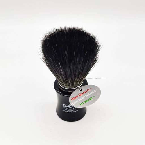 Omega Omega Shaving Brush Black 196818 Hi-Brush Synthetic Fibre Shaving Brush White Smoke
