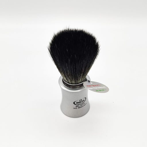 Omega Omega Italy Shaving Brush 196820 Hi-Brush Synthetic Hair Black Vegan Alu-Farbe Shaving Brush White Smoke