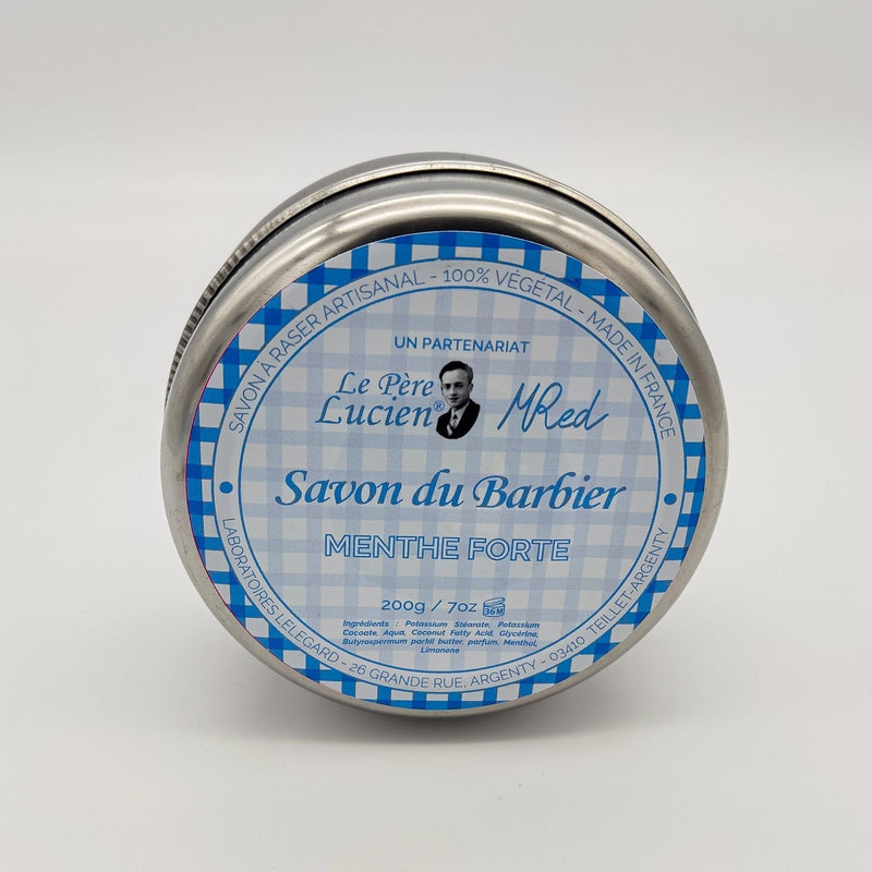Le Pere Lucien Le Pere Lucien Menthe Forte Savon Du Barbier 200g Shaving Soap Light Gray