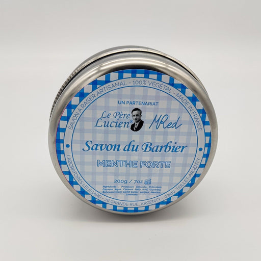 Le Pere Lucien Le Pere Lucien Menthe Forte Savon Du Barbier 200g Shaving Soap Light Gray