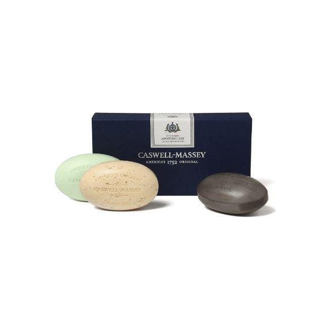 Caswell Massey Caswell-Massey Bath Soap Box of Three 5.8 oz Each Bar Collection Bar Soap Light Gray Apothecary
