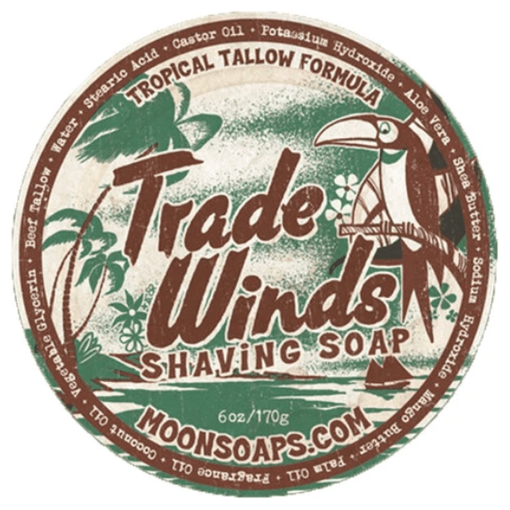 Moon Soaps Moon Soaps Trade Winds Shave Soap 6 Oz Shave Soap Antique White