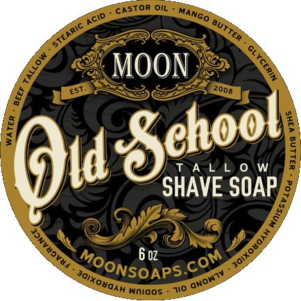 Moon Soaps Moon Soaps Old School Tallow Shave Soap 6 Oz Shave Soap Black