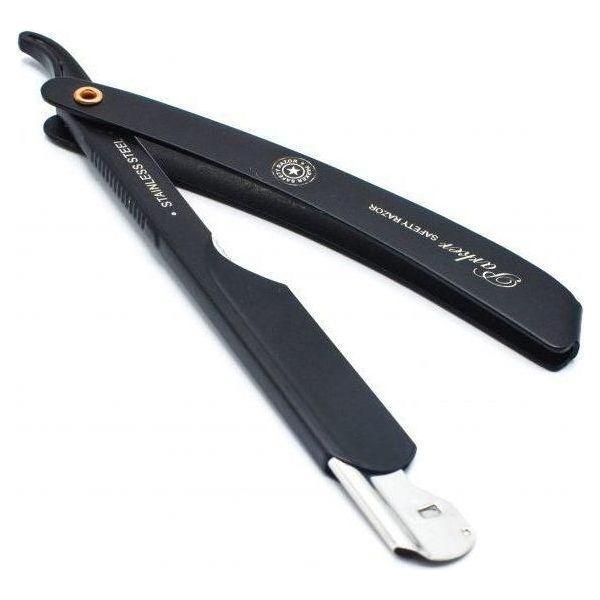 Parker Parker PTABK Stainless Steel Black Adjustable Barber Razor Barber Razor Dark Slate Gray